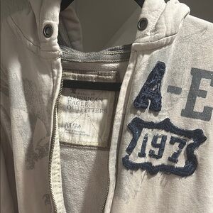 American Eagle Outfitters Cream Hoodie